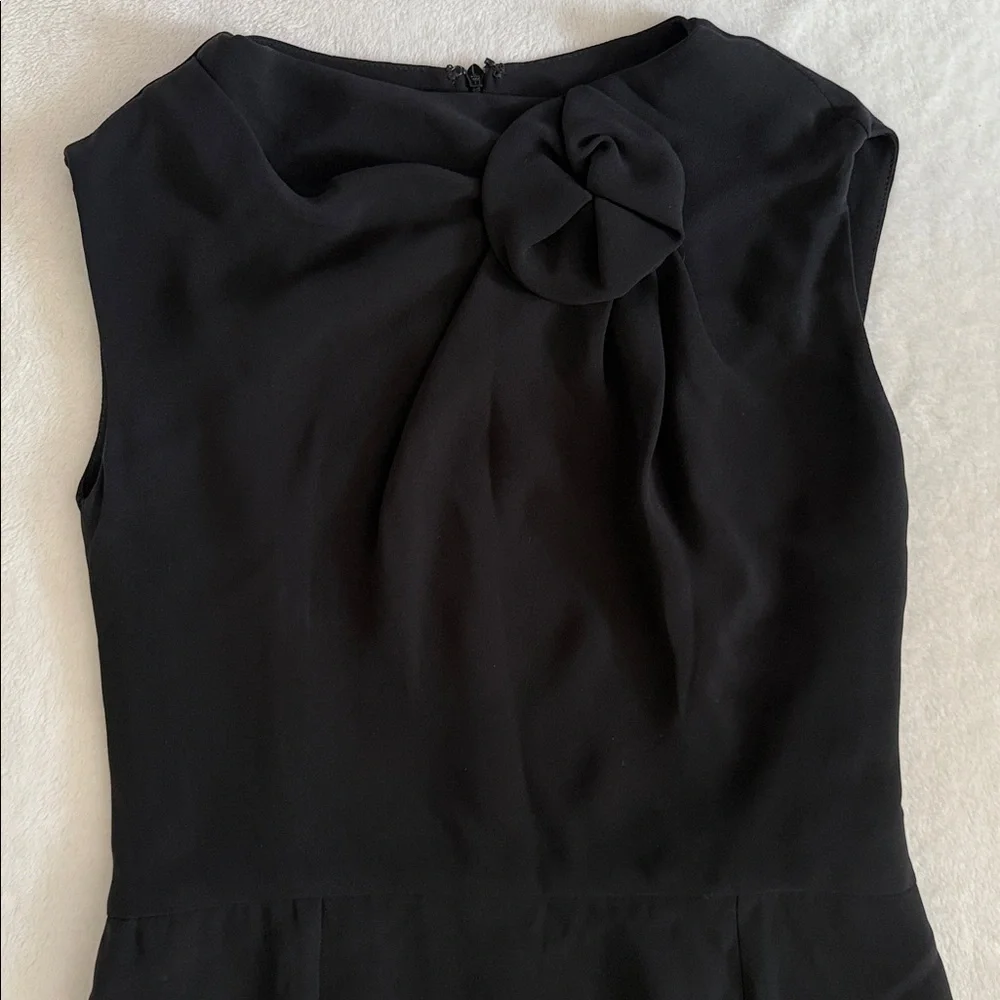 Kiton Napoli | Silk LBD Dress with Belt Made in Italy Black (IT 44) - Picture 3 of 16